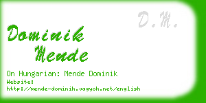 dominik mende business card